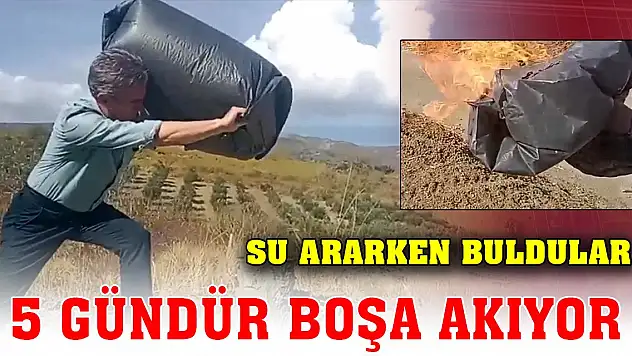Su ararken buldular! 5 gündür boşa akıyor