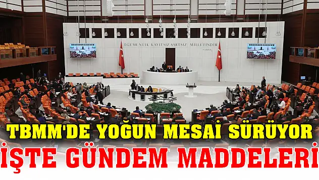 TBMM'de yoğun mesai sürüyor: İşte gündem maddeleri...