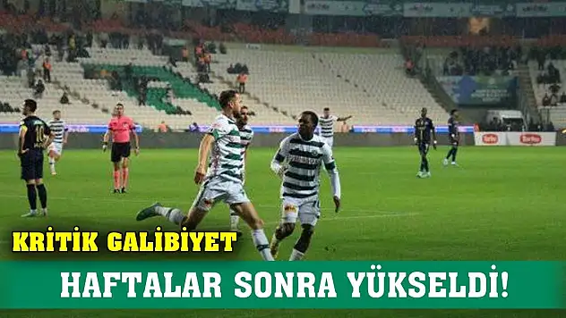 Konyaspor'dan hayati galibiyet ve haftanın görünümü!