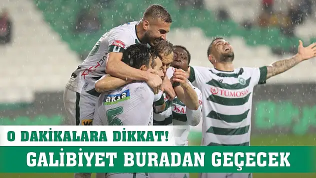 Konyaspor'da galibiyet buradan geçecek!