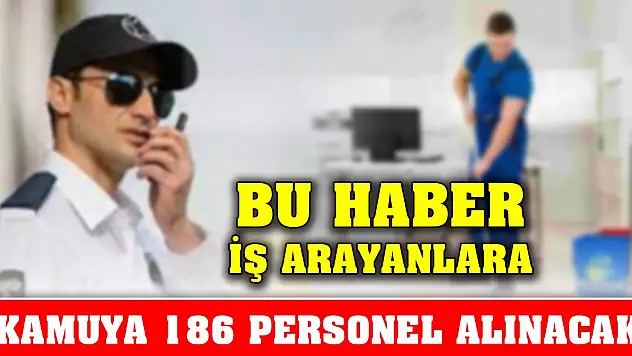 Bu haber iş arayanlara! Kamuya 186 personel alınacak