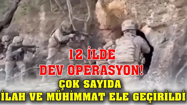 12 ilde dev operasyon! Çok sayıda silah ve mühimmat ele geçirildi