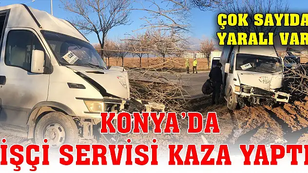 Son Dakika! Konya'da işçi servisi kaza yaptı, çok sayıda yaralı var