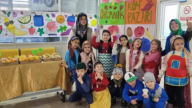 Konya'da minikler okulu organik ürünlerle buluşturdu