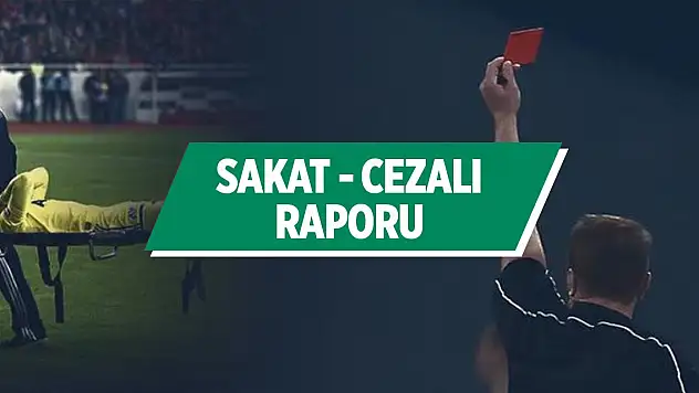 Gaziantep FK-Konyaspor, Oynamayacak futbolcular!
