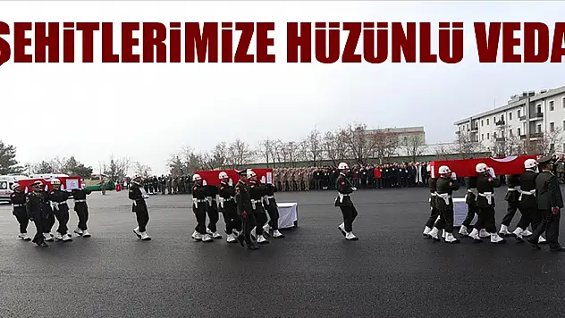 Şehitlerimize hüzünlü veda