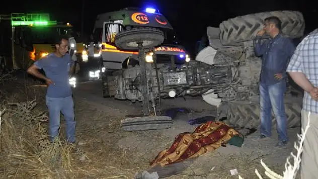 Devrilen traktörün altında kalan kişi öldü