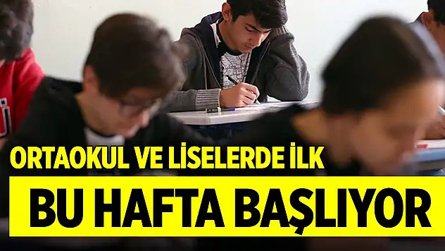 Ortaokul ve liselerde ilk kez uygulanacak 'ortak yazılı sınavlar' başlıyor