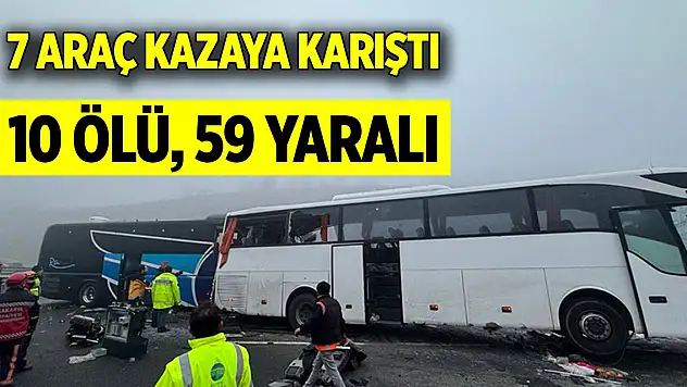 Son Dakika! Kuzey Marmara Otoyolu'nda 7 araç kazaya karıştı! 10 ölü, 59 yaralı