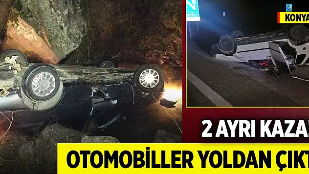 Konya'da iki farklı trafik kazasında 5 kişi yaralandı