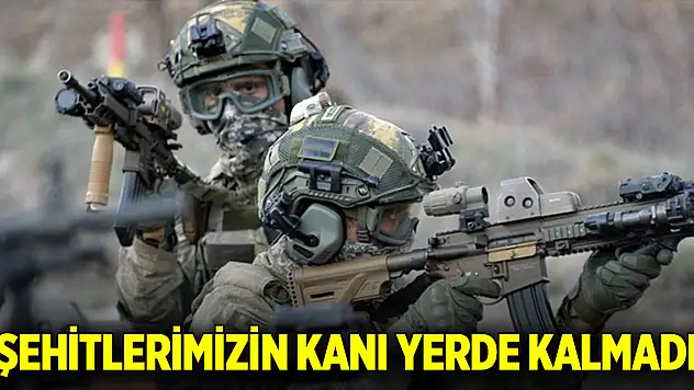 Şehitlerimizin kanı yerde kalmadı