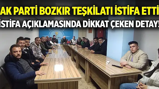 AK Parti Bozkır İlçe Teşkilatı istifa etti!