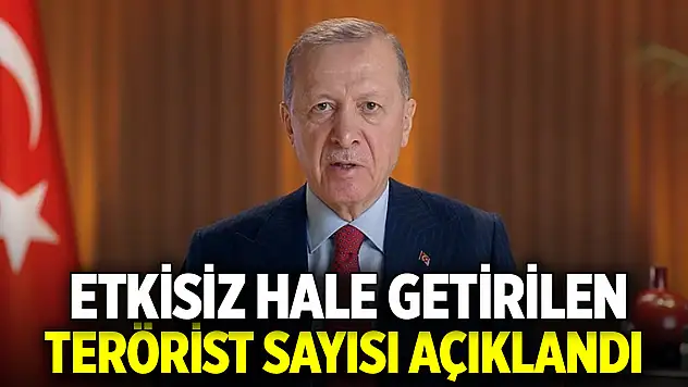 Cumhurbaşkanı Erdoğan etkisiz hale getirilen terörist sayısını açıkladı