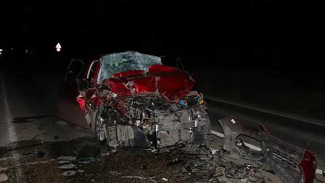 Otomobil, kamyona arkadan çarptı: 1 ölü