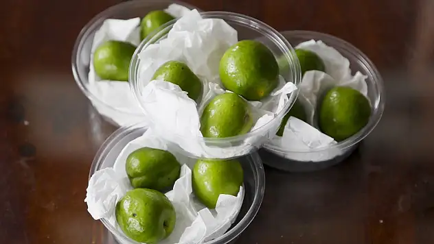 Yeşil erik rekor fiyatla tezgahta!