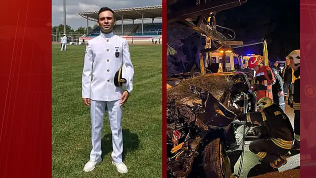 Ağaca çarpan otomobilin sürücüsü astsubay öldü