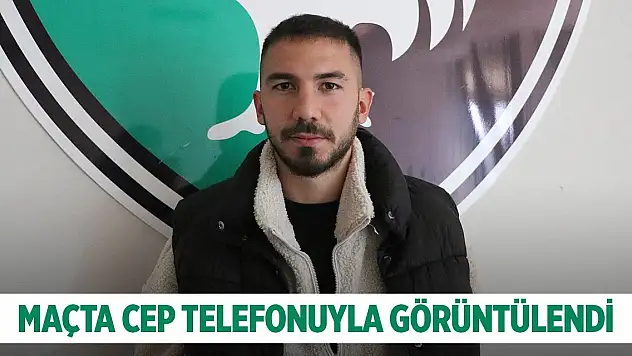 Maçta cep telefonuyla görüntülenen Emre Sağlık konuştu