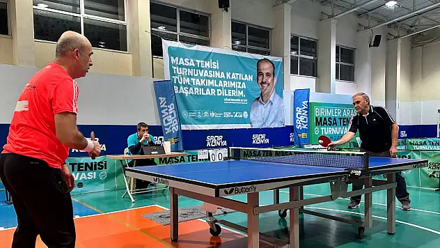 Konya Büyükşehir'in masa tenisi turnuvasında büyük heyecan