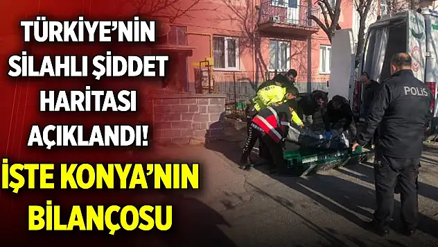 Türkiye'nin silahlı şiddet haritası açıklandı! İşte Konya'nın bilançosu