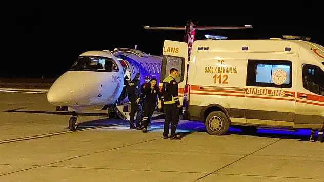 Ambulans uçak, solunum yetmezliği bulunan Yılmaz bebek için uçtu