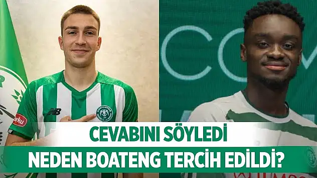 Konyaspor'da Boateng'in listeye yazılma nedeni