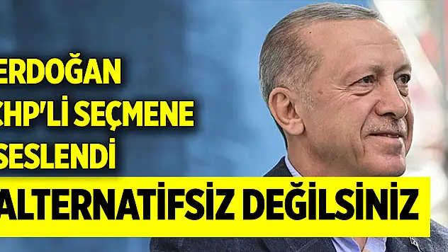 Cumhurbaşkanı Erdoğan CHP'li seçmene seslendi: Alternatifsiz değilsiniz