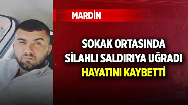Mardin'de sokak ortasında silahlı saldırıya uğrayan kişi hayatını kaybetti