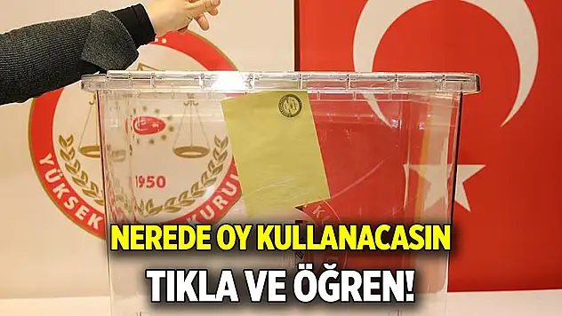 Tek tıkla nerede oy kullanacağına bakıyorsun
