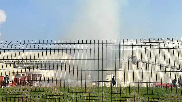 Manisa'da kağıt fabrikasının bahçesinde yangın