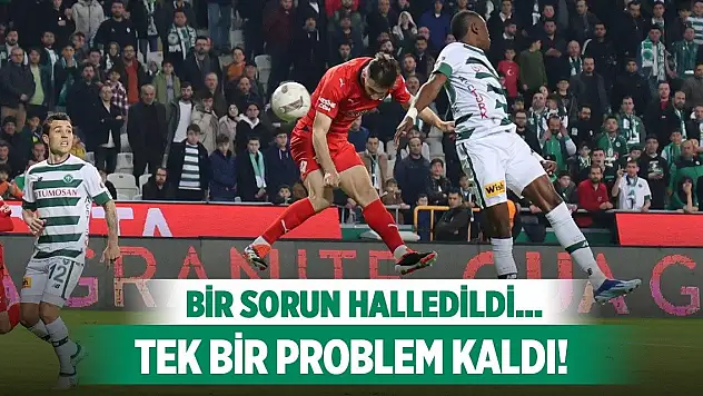 Konyaspor'da tek  sorun kaldı!