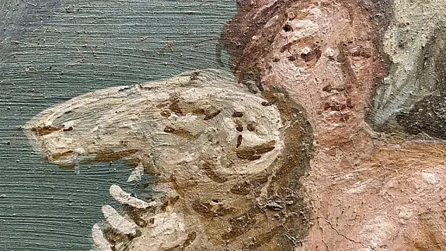 Pompeii'de 2000 yıllık renkleri çok az zarar görmüş duvar resmi bulundu
