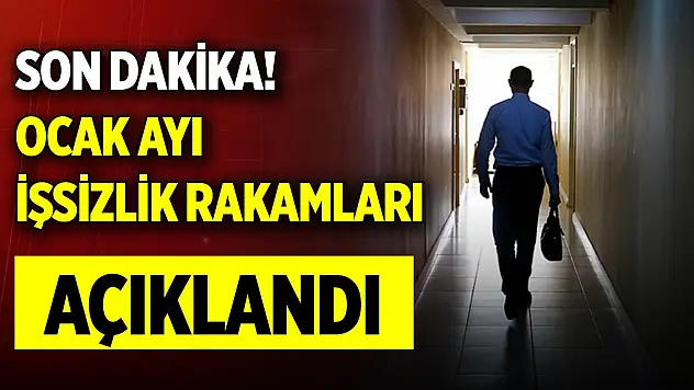 Son Dakika! Ocak ayı işsizlik rakamları açıklandı!