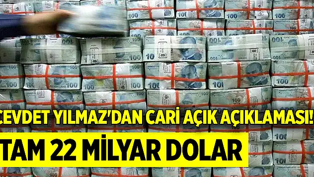 Cevdet Yılmaz'dan cari açık açıklaması! Tam 22 milyar dolar