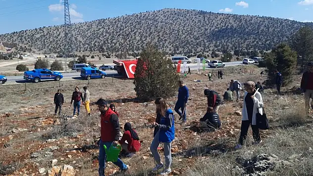 Konya Bozkır'da fidan dikim etkinliği