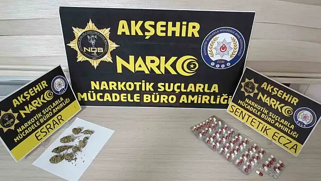 Konya'da otobüsle uyuşturucu getiren şahıs yakalandı