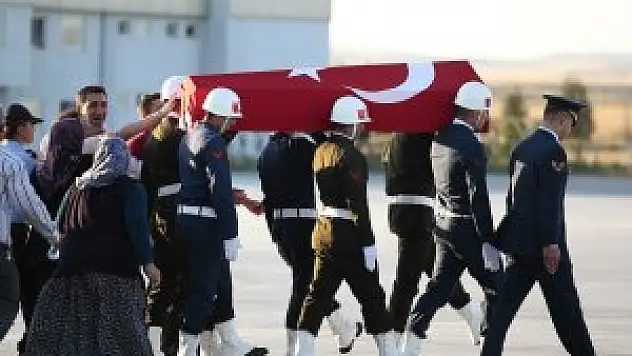 Şehidin cenazesi Konya'ya getirildi