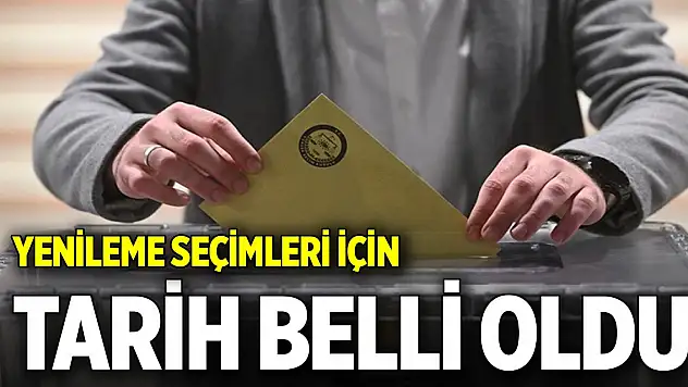 İptal durumunda yenileme seçimleri için tarih belli oldu