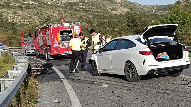 Otomobille çarpışan motosikletin sürücüsü öldü
