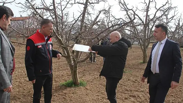 Konya İl Tarım ve Orman Müdürü Seçen Beyşehir'e elma bahçesini gezdi