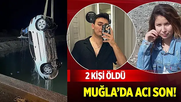 Otomobil kanala uçtu 2 ölü