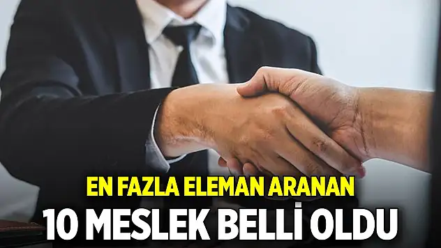 En fazla eleman aranan 10 meslek belli oldu