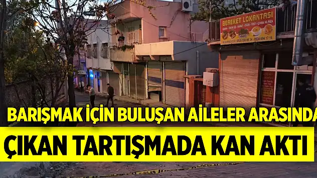Barışmak için buluşan aileler arasında çıkan tartışmada kan aktı