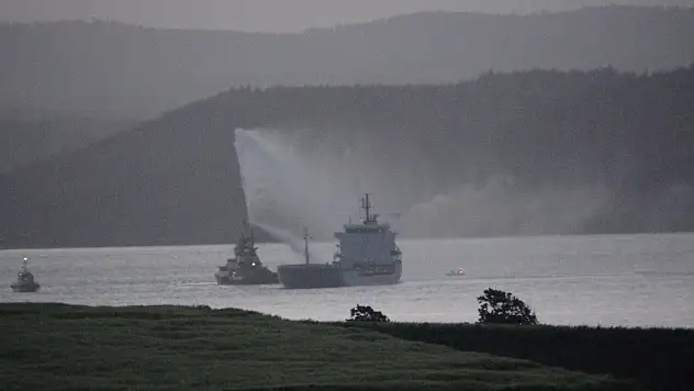 Çanakkale Boğazı'nda gemi yangını