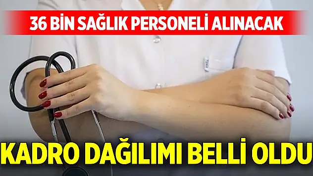 36 bin sağlık personeli istihdam edilecek! Kadro dağılımı belli oldu