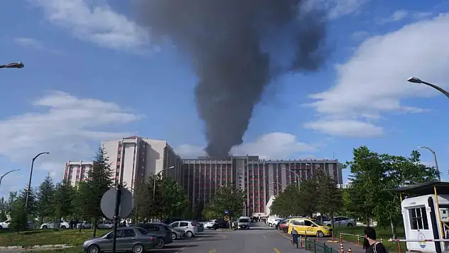 Trakya Üniversitesi Tıp Fakültesi Hastanesi'nin çatısında yangın