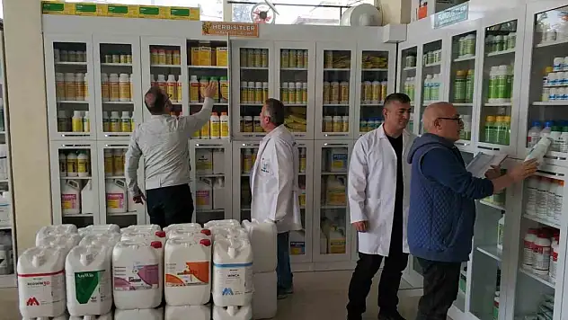 Konya Beyşehir'de bitki koruma ürünü bayilerine sıkı takip