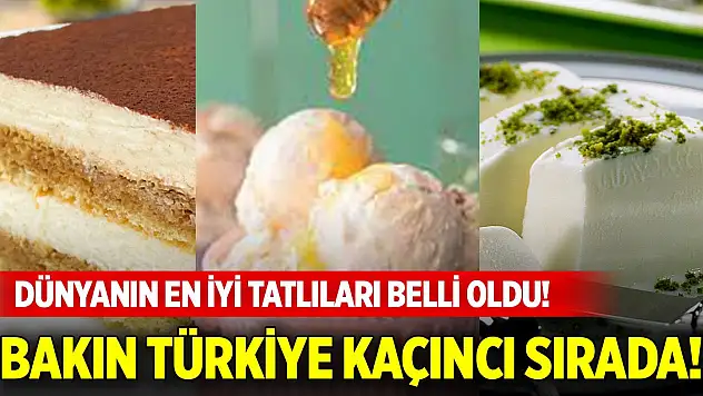Dünyanın en iyi tatlıları belli oldu! Bakın Türkiye kaçıncı sırada?