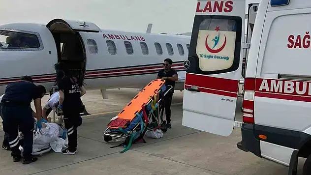 17 yaşındaki genç uçak ambulans ile İstanbul'a sevk edildi