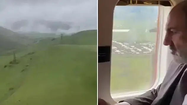 Paşinyan'ı taşıyan helikopter zorunlu iniş yaptı