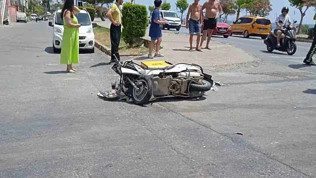 Otomobil ile motosiklet çarpıştı: 1 yaralı